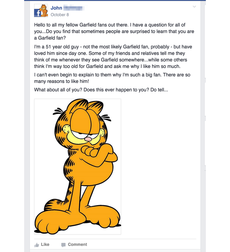 Illustration for article titled This Private Garfield Facebook Group Is the Last Irony-Free Place on the Internet